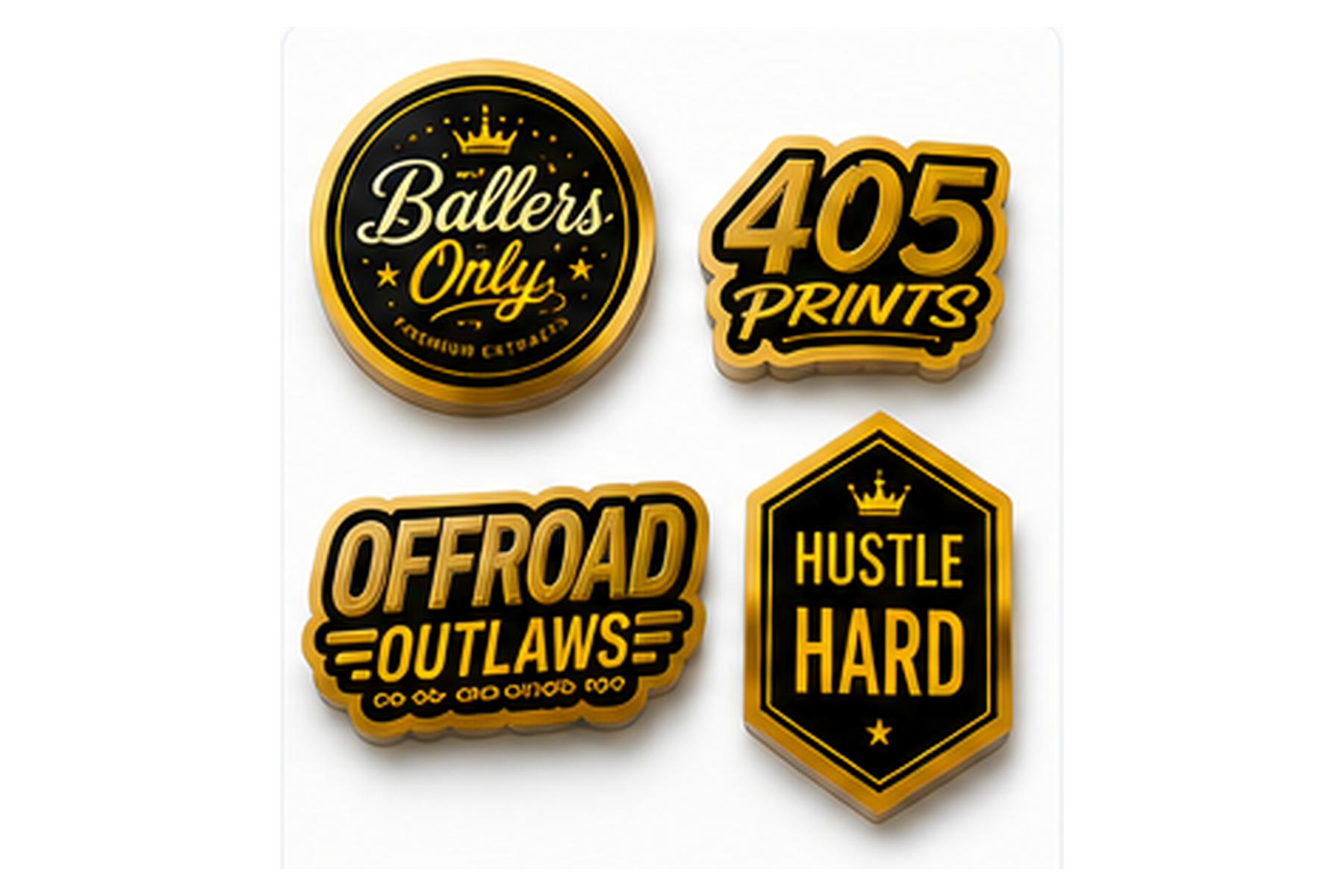 Gold vinyl stickers